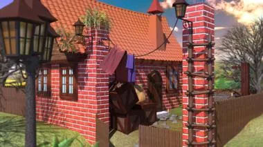 Beispiel für ein fertiges 3D-Modell eines Hauses aus dem PIXL VISN Workshop